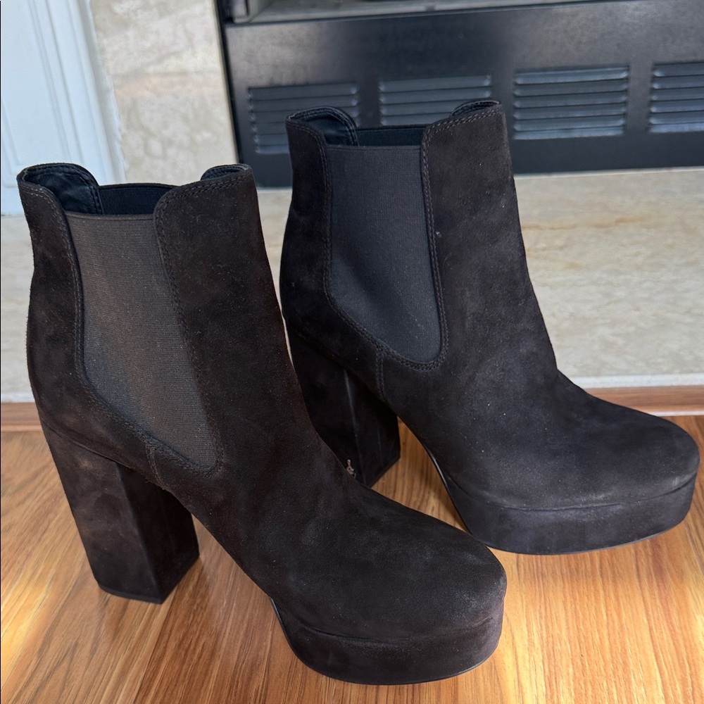 Sam Edelman Black Platform Heeled Boots